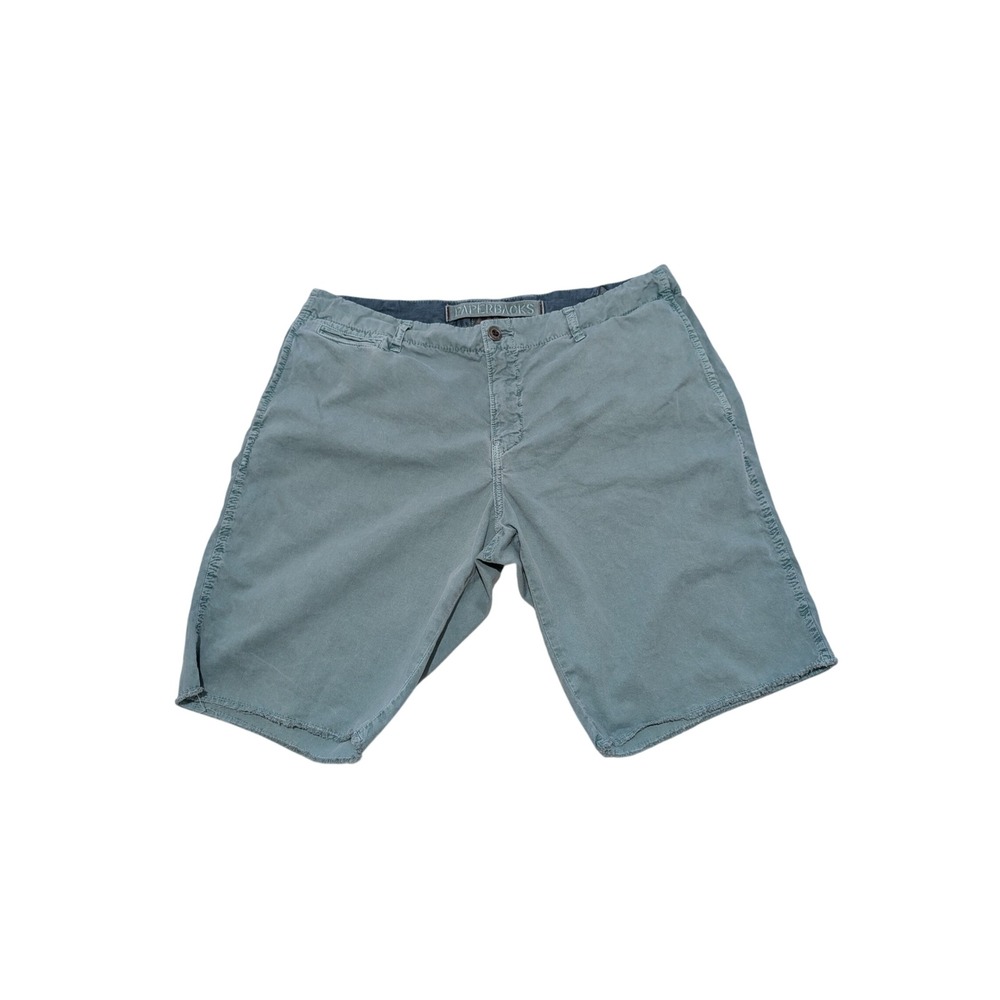 Paperbacks Men's Shorts Sage Green Raw Hem Cotton 35‎ Waist